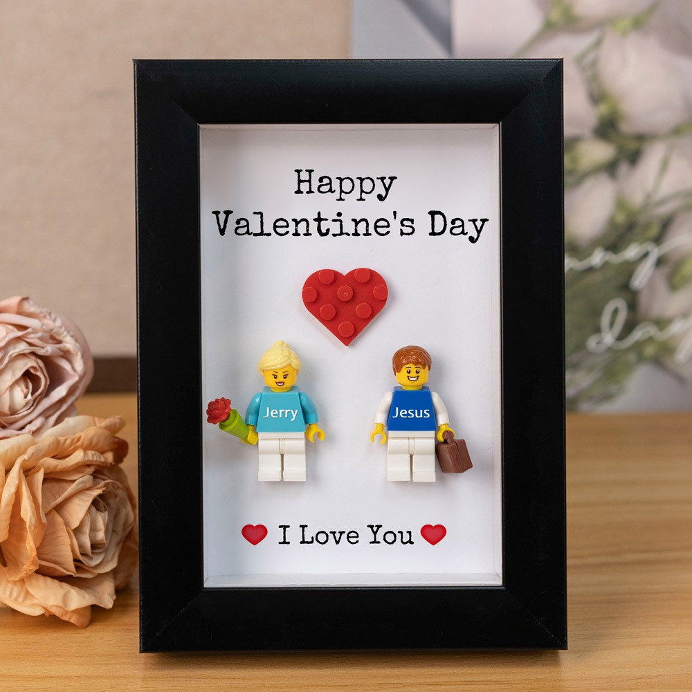 Custom Couple Tiny Figure Frame Valentine's Day Gift