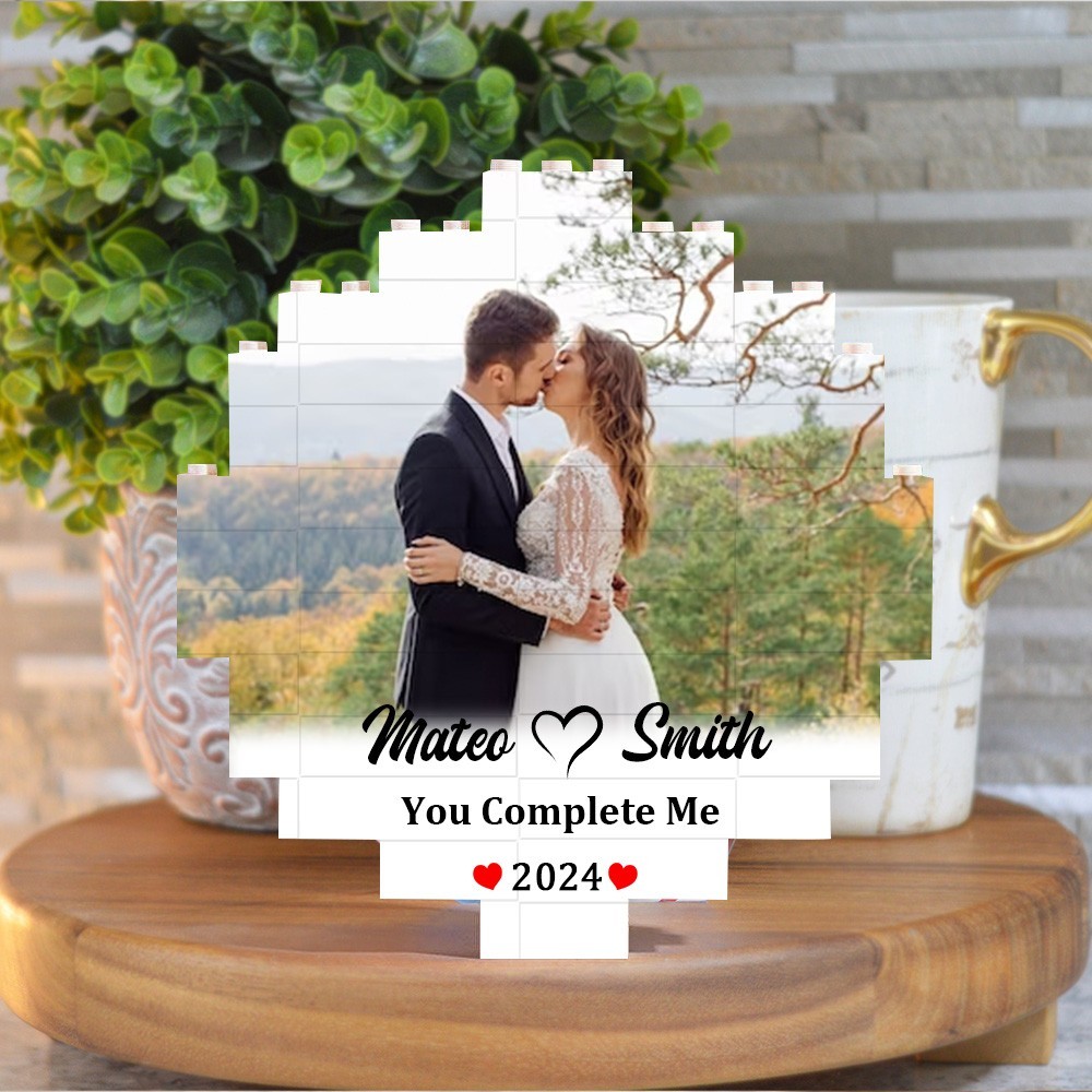 Personalised Photo Building Block Puzzle Keepsake Gifts for Her Valentine's Day Gift Ideas Anniversary Gifts