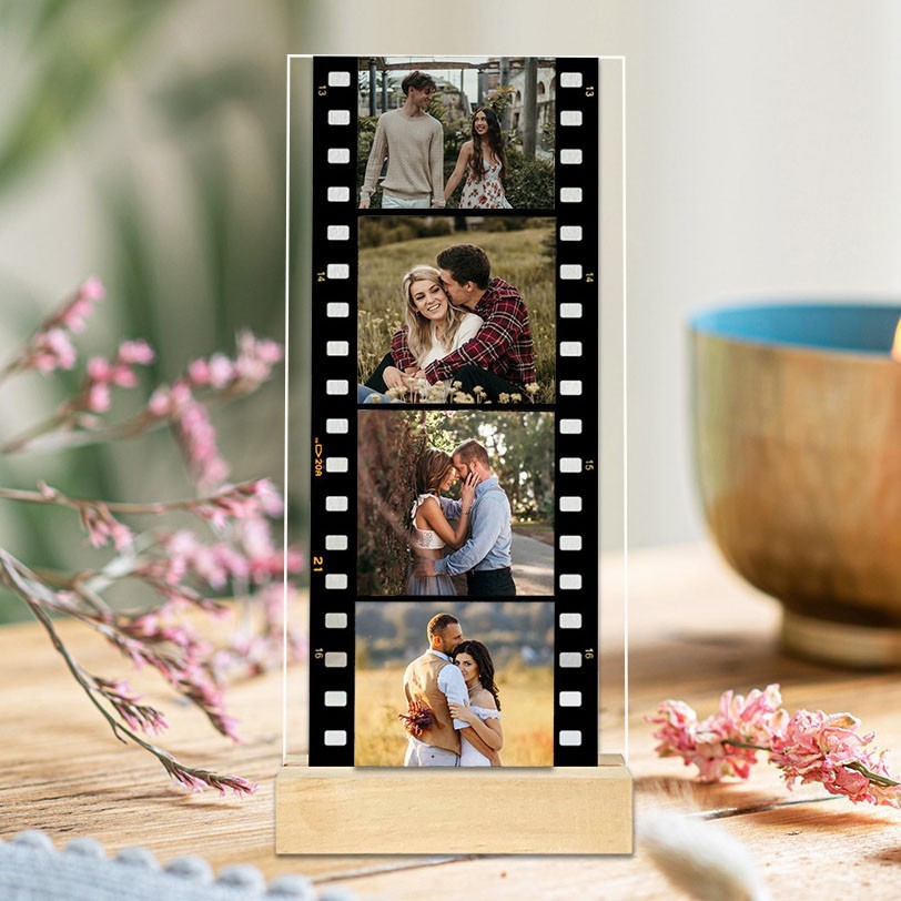 Personalised Memory Film Photo Plaque Camera Roll Gift Meaningful Valentine's Day Gifts Anniversary Gifts for Husband