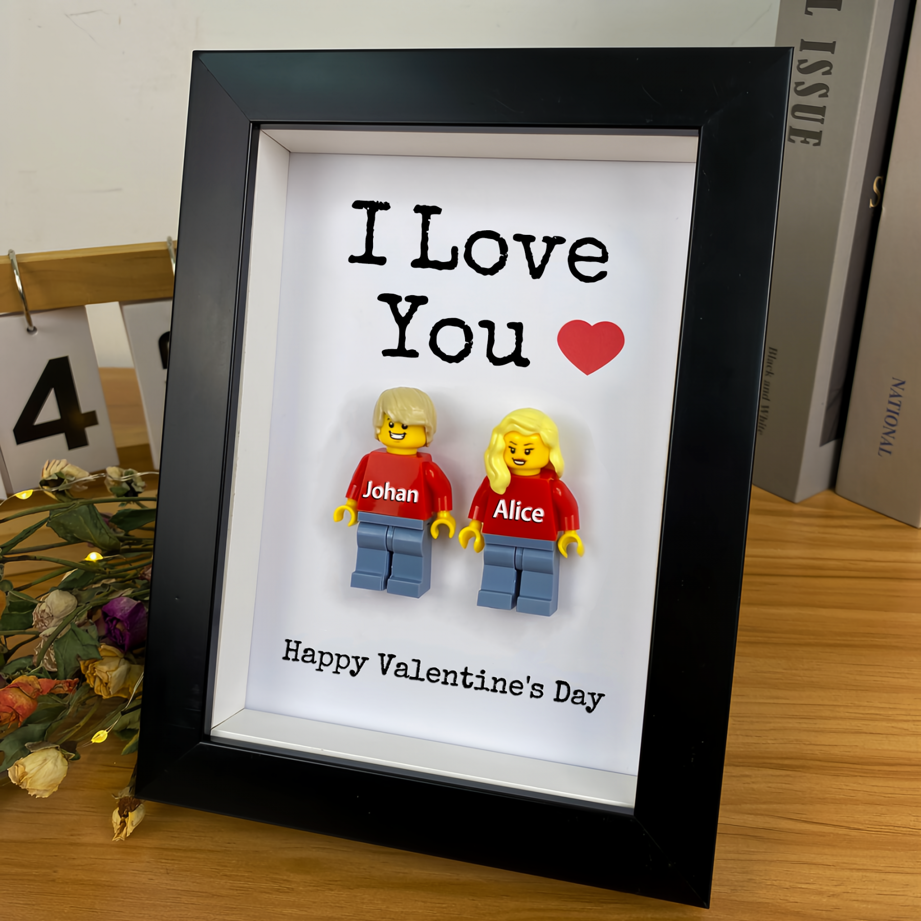 Custom Couple Tiny Figure Frame Valentine's Day Gift