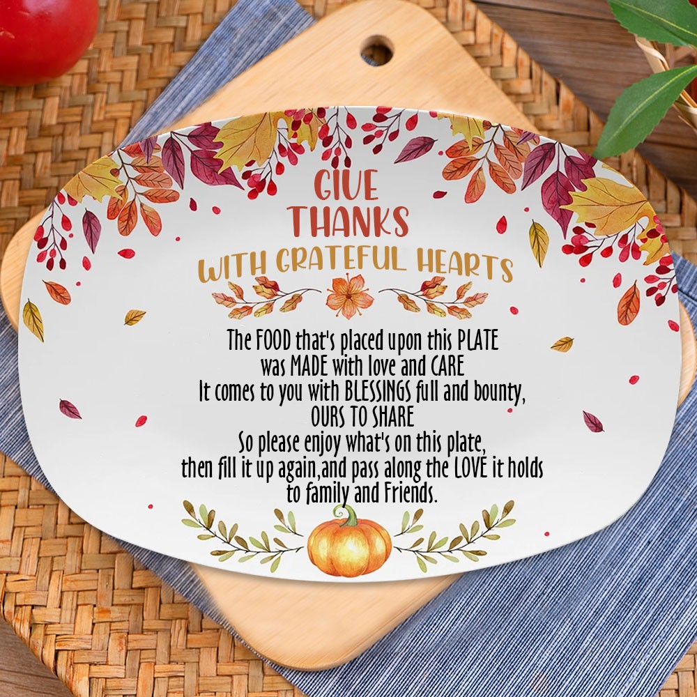 Personalised Giving Platter Thanksgiving Gifts For Family and Friends