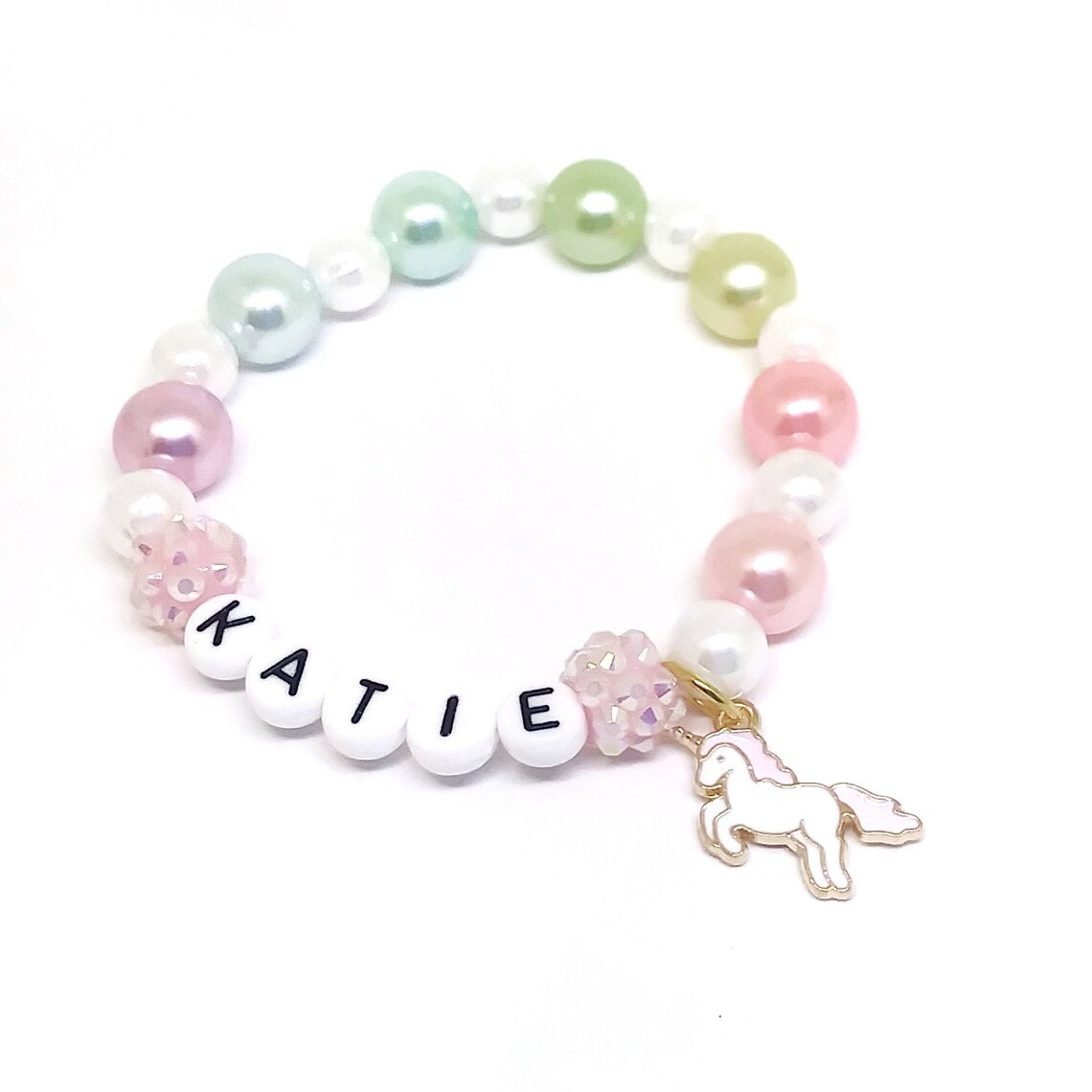 Personalised Unicorn Name Bracelet