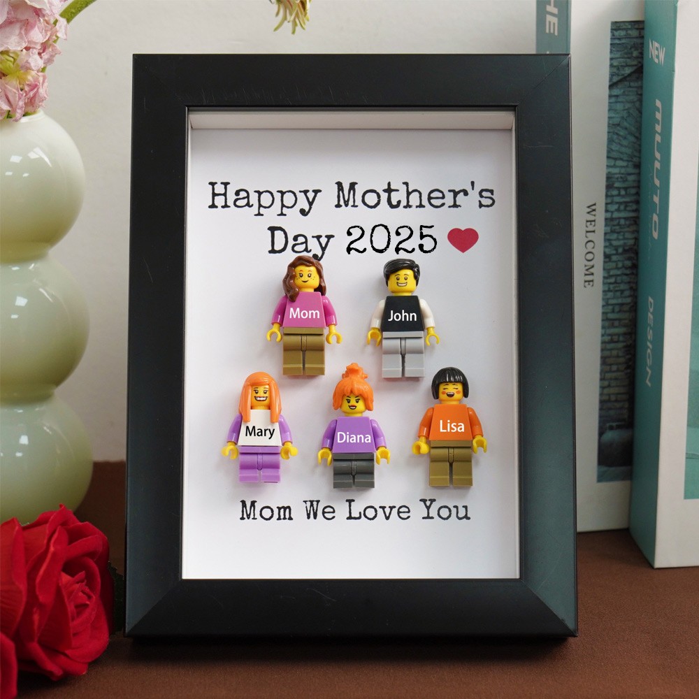 Personalised Family Tiny Figure Frame For Mother's Day Gift