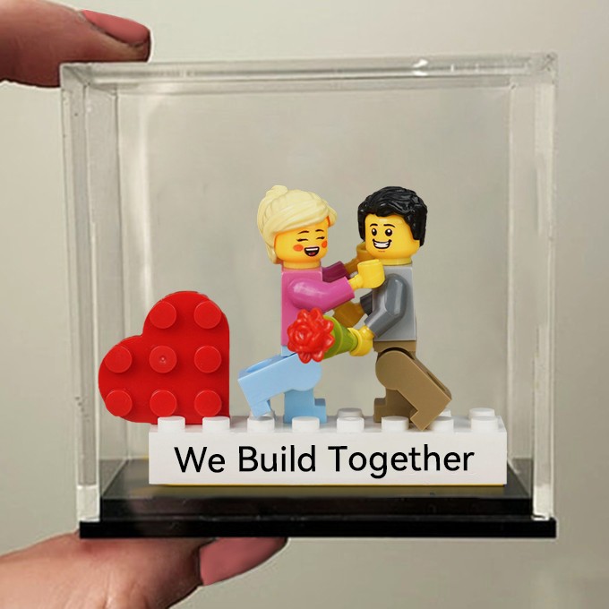 Personalised Tiny Figure on a Personalised Brick Valentine's Day Gifts