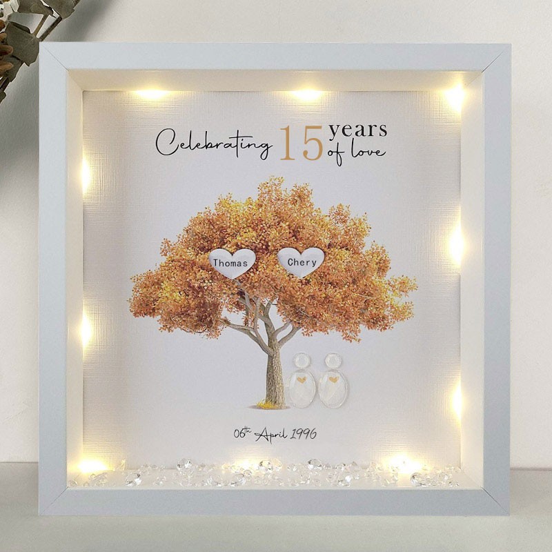 Personalised Wedding Anniversary Family Tree Framed Print