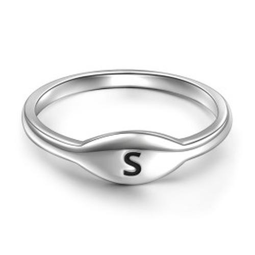 S925 Sterling Silver Personalised Initial Ring