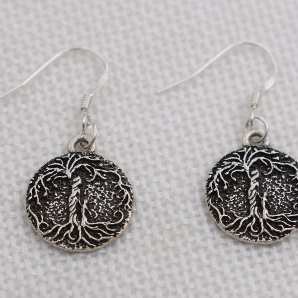 Mum & Child 'tree Of Life' Pendant Earrings