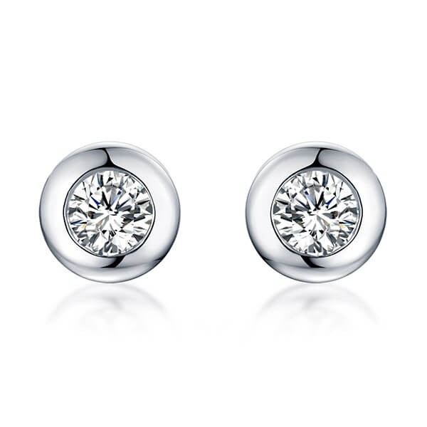 Personalised Gemstone Stud Earrings In Sterling Silver