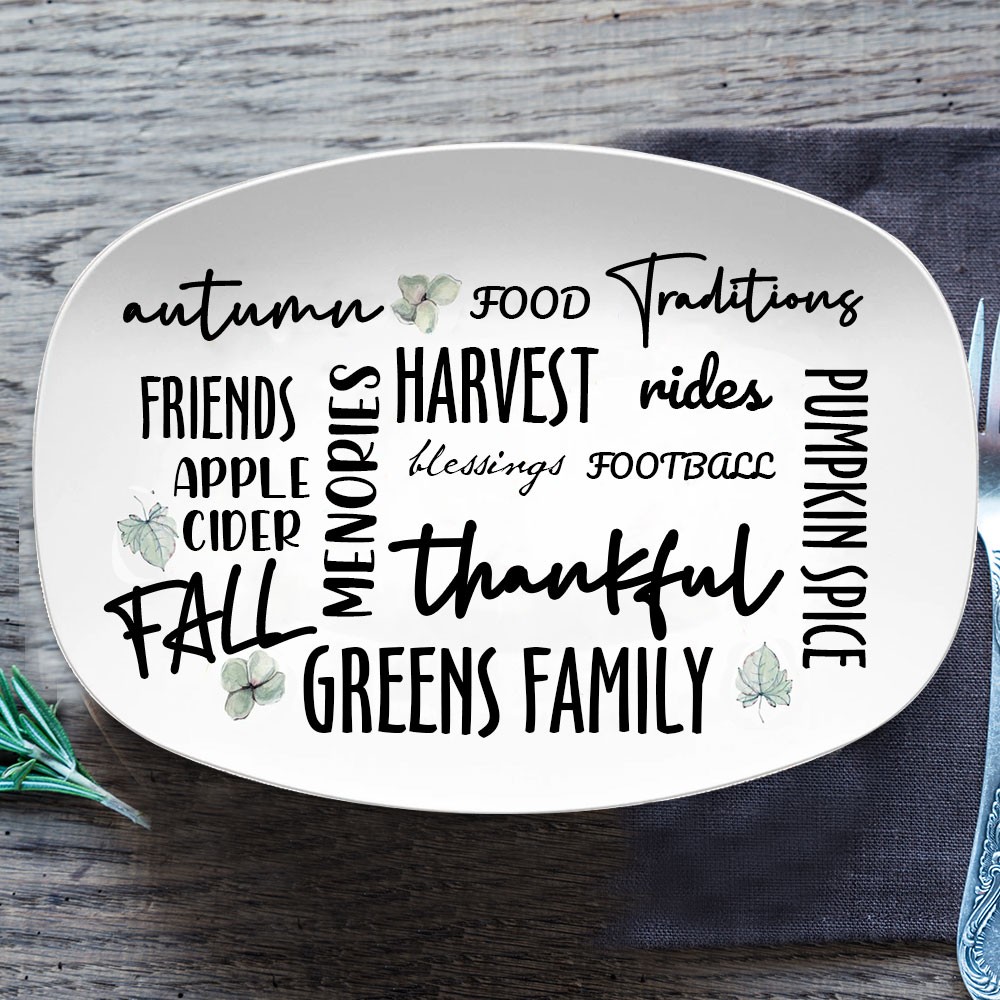 Personalised Fall Thanksgiving Family Platter