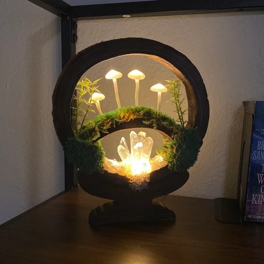 Creative And Cute Mushroom Pastoral Lights Forest Series Desktop Ornaments Valentine's Day Anniversary Gift For Her Wife