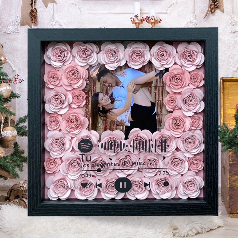 Personalised Spotify Music Shadowbox Love Gift for Wife Valentine's Day Gift for Girlfriend