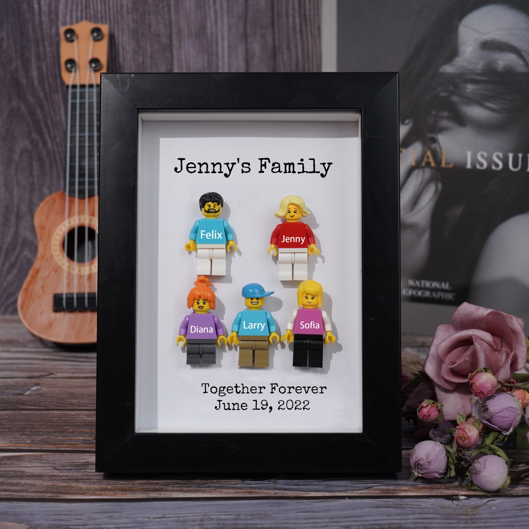 Personalised Family Tiny Figure Frame For Mother's Day Gift