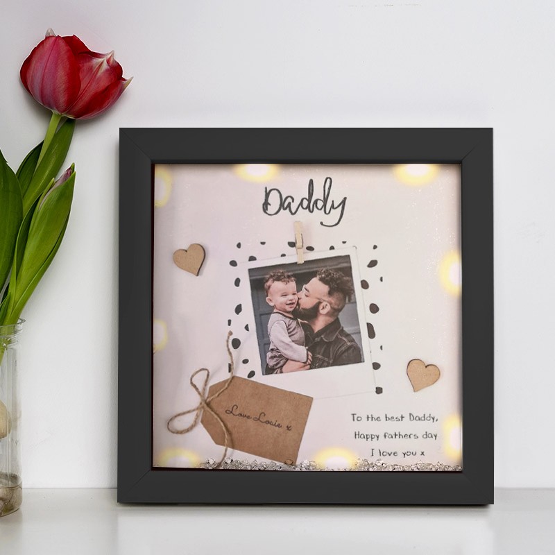 Personalised Light Up Scan Picture Frame Father's Day Gift