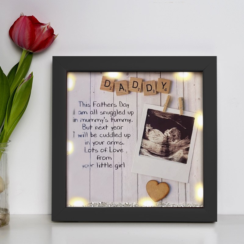 Personalised Light Up Scan Picture Frame Father's Day Gift