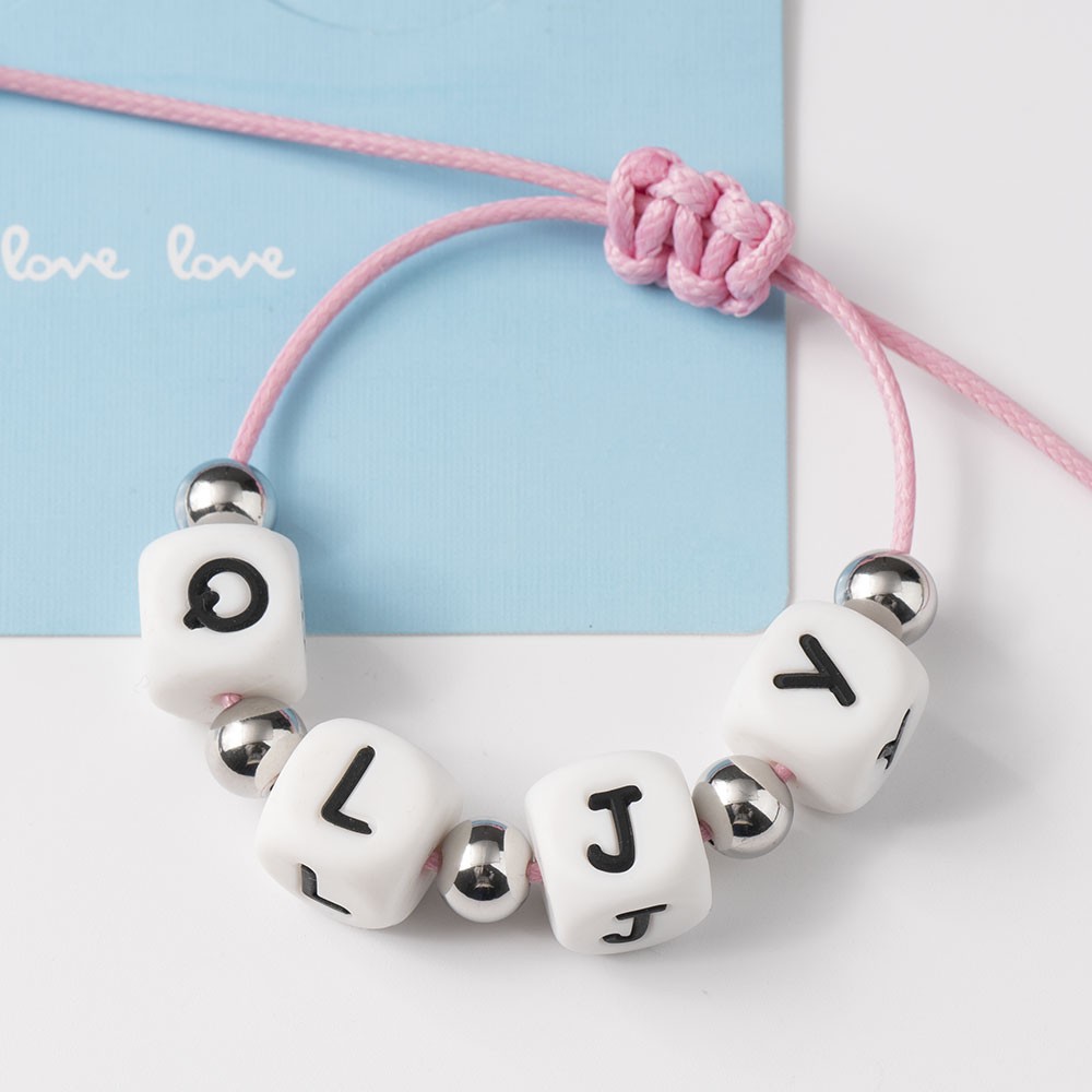 Personalised Bead Initial Bracelet 