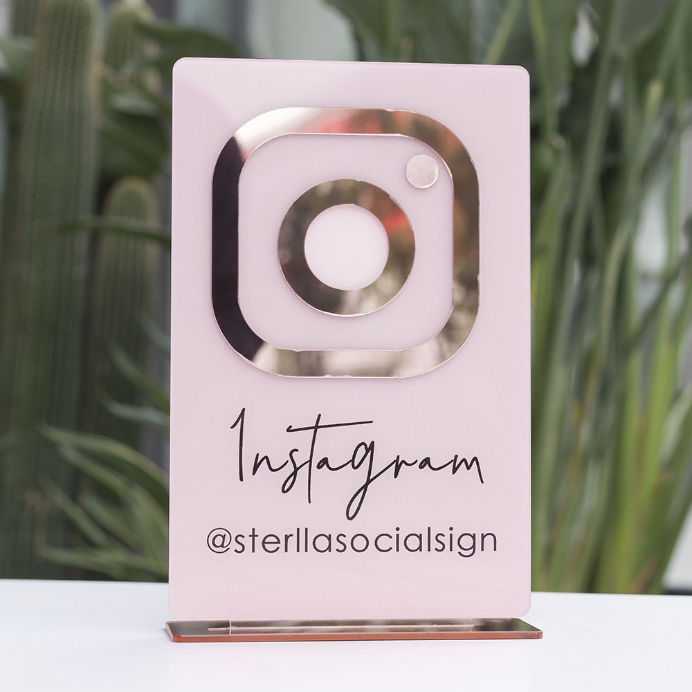 Personalised Instagram Social Media Sign Salon Sign Beauty Sign