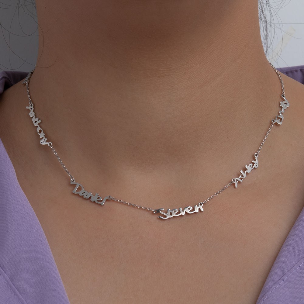 Personalised 1-6 Names Necklace for Her