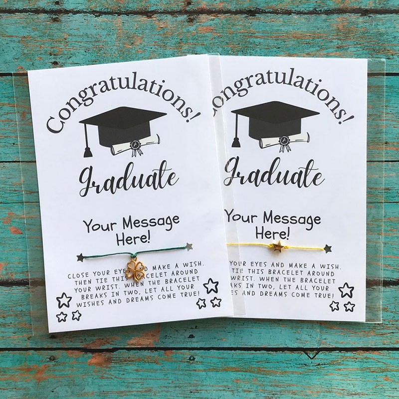 Personalised Graduation Wish Bracelet 