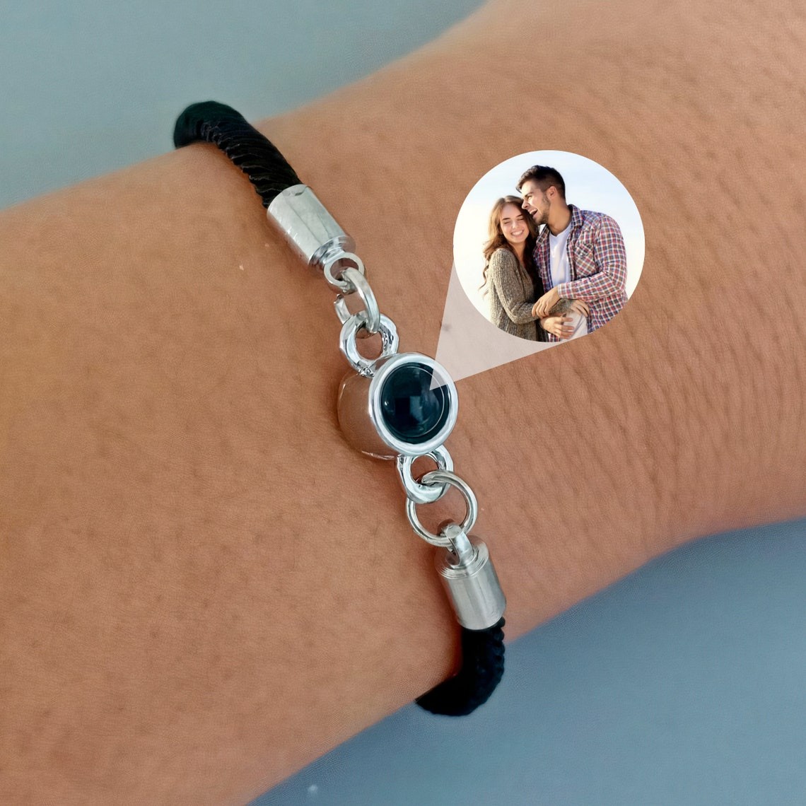 Personalised Photo Projection Bracelet Gift for Anniversary