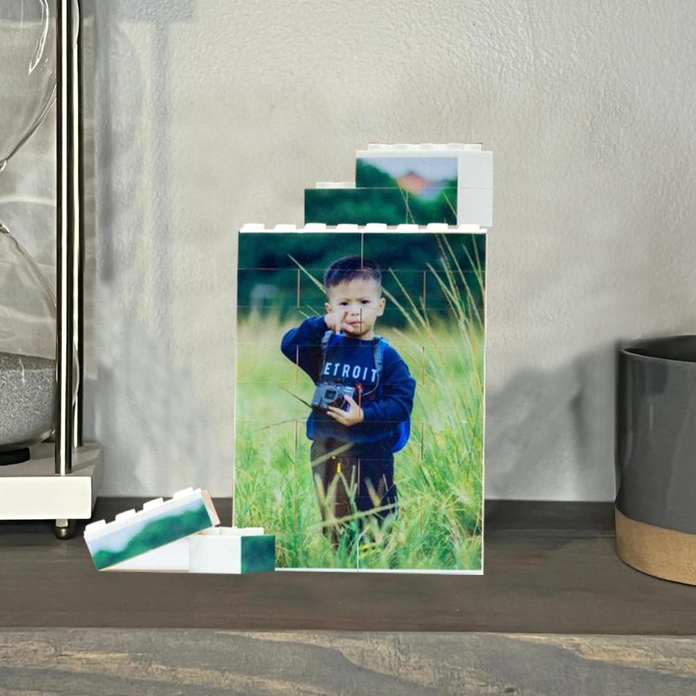 Personalised Building Bricks Puzzle Photo Block with Baby Photo Gifts For Mum Wife Her