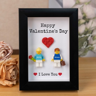 Custom Couple Tiny Figure Frame Valentine's Day Gift