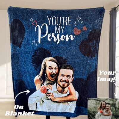 You're My Person Personalised Fleece Blanket for Wife Valentine's Day Gift