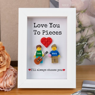 Custom Couple Tiny Figure Frame Valentine's Day Gift