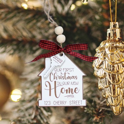 Personalised Our First Home Christmas Ornament New Home Christmas Gift