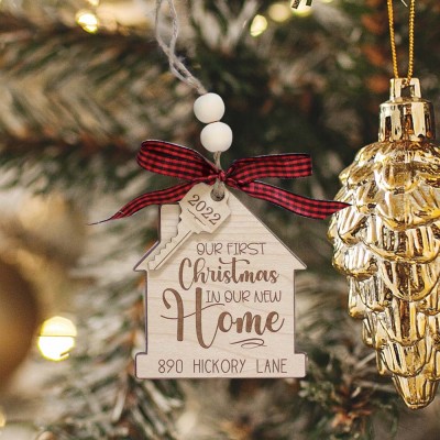 Personalised Our First Home Christmas Ornament New Home Christmas Gift