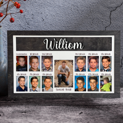 Personalised 3D Pre-K-12 School Years Picture Frame Display Back to School Gifts
