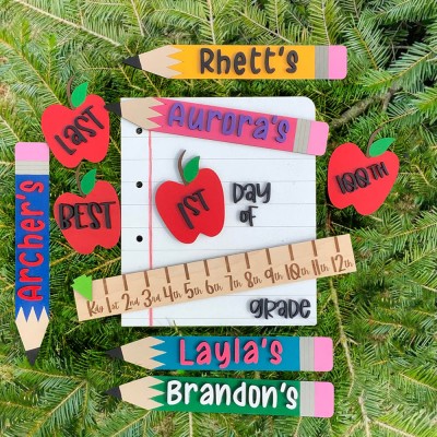Interchangeable 1st Day Last Day of School Prop Personalised Back to School Sign Gift Ideas for Kids