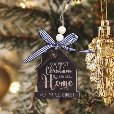 Personalised Our First Home Christmas Ornament New Home Christmas Gift