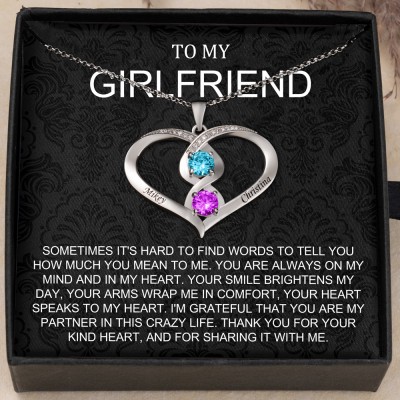 To My Girlfriend Name Necklace Unique Gift Ideas for Girlfriend Valentine's Day Gifts Birthday Gifts for Her