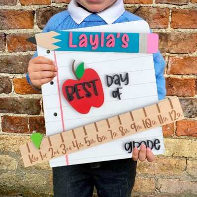 Personalised Interchangeable School Milestones Back to School Sign Kit for Kids