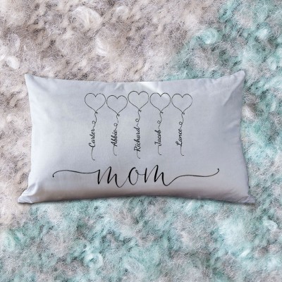 Personalised Engraving 1-20 Kids Names Family Pillow 