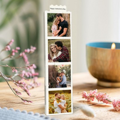 Personalised Building Brick Photo Block Puzzle with Couple Photo Gift Ideas for Her Him Valentine's Day Gifts for Couple Anniversary Gifts