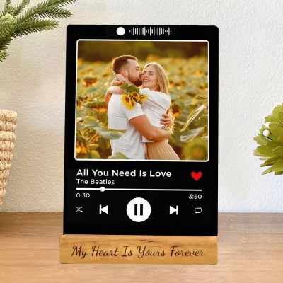 Personalised Spotify Acrylic Song Photo Plaque with Stand Keepsake Gifts for Her Valentine's Day Gift Ideas Anniversary Gifts