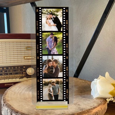 Personalised Film Photo Acrylic Plaque Memorial Gifts for Couple Valentine's Day Gift Ideas for Boyfriend Anniversary Gifts
