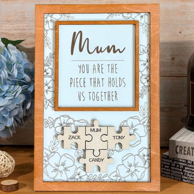 Personalised Wooden Puzzle Sign For Mum Keepsake Gift For Mum Grandma Mother's Day Gift