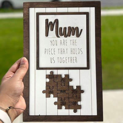 Personalised Handmade Heartfelt Memories Puzzle Sign The Perfect Gift Ideas for Mum Grandma Mother's Day Gift