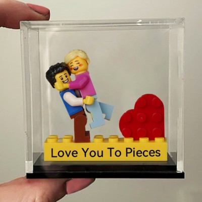 Personalised Tiny Figure on a Personalised Brick Valentine's Day Gifts