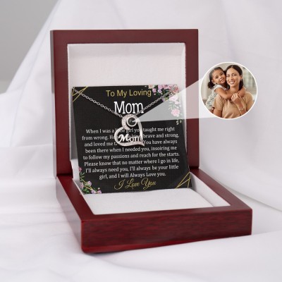 To My Loving Mum Personalised Heart Shaped Photo Projection Necklace Gift Ideas for Mum Grandma Christmas Gifts