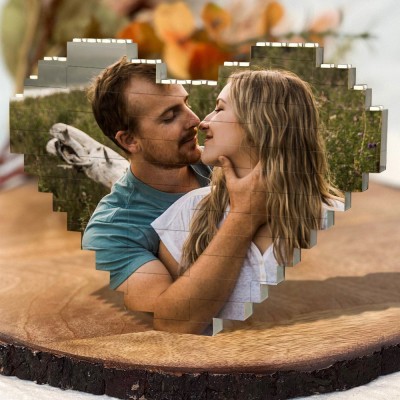 Personalised Couple Photo Building Block Puzzle Gift Ideas for Soulmate Valentine's Day Gifts for Boyfriend Anniversary Gifts
