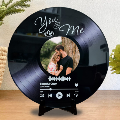 Personalised Couple Photo Spotify Song Plaque Record Valentine's Day Gifts for Soulmate Wedding Anniversary Gift Ideas