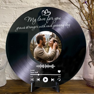 Personalised Song Spotify Photo Plaque Record Keepsake Gifts for Him Valentine's Day Gift Ideas Anniversary Gifts