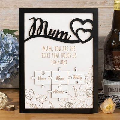 Custom Wooden Family Sign With Name Present For Mum Grandma Mother's Day Gift With Love Ideas