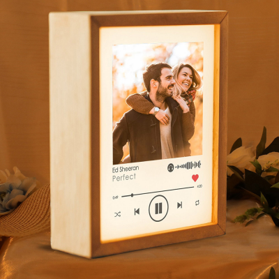 Personalised Spotify Photo Night Light For Women Anniversary Gift for Him Valentine's Day Gift Ideas for Couple
