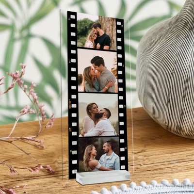 Custom Film Collage Photo Acrylic Plaque Valentine's Day Gifts for Boyfriend Anniversary Gift Ideas for Her