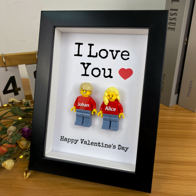 Custom Couple Tiny Figure Frame Valentine's Day Gift