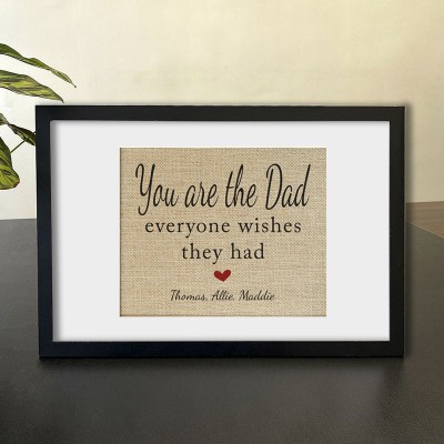 Personalised You Are the Dad Everyone Wishes They Had 1-10 Names Sign Father's Day Gift